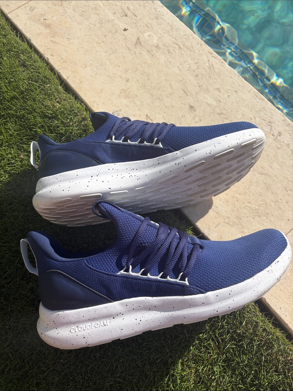 Adidas Navy Blue Cloudfoam Comfort Sneakers - Picture 4 of 7